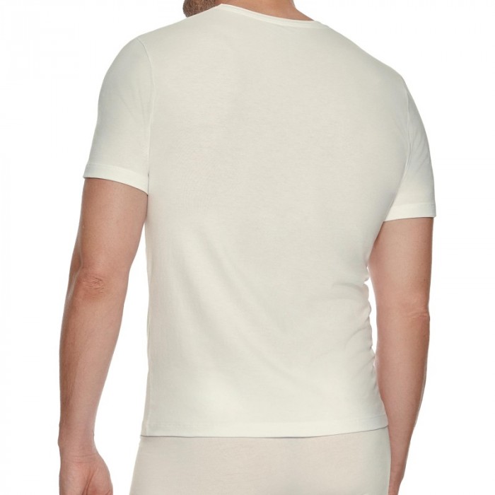 Thermal underwear of the brand IMPETUS - Short-sleeved T-shirt in Lyocell Wool - white - Ref : IM132120100 WT68