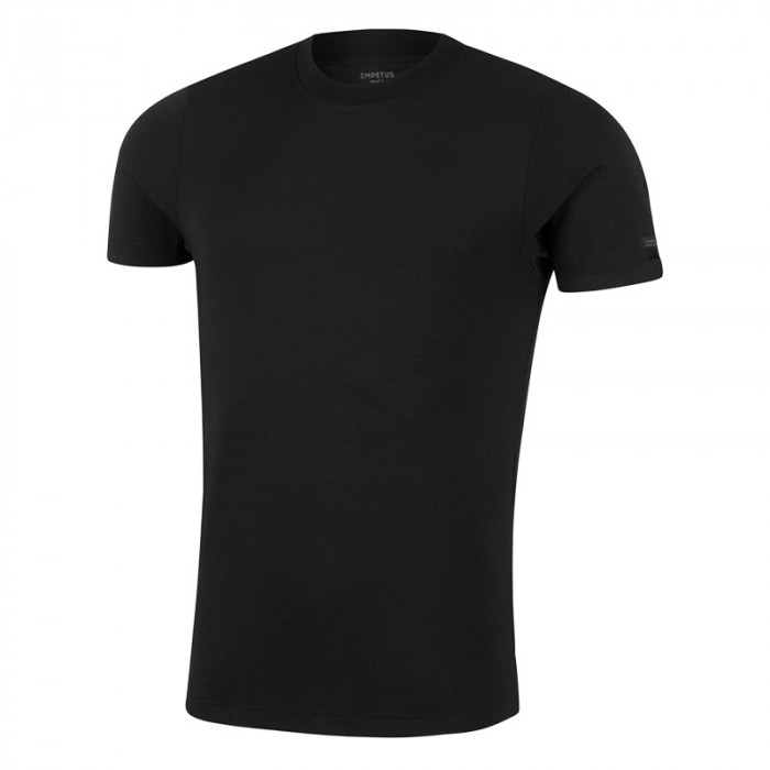 Thermal underwear of the brand IMPETUS - Short-sleeved T-shirt in Lyocell Wool - black - Ref : IM132120100 BK020