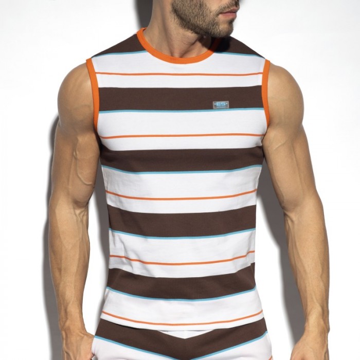 Débardeur de la marque ES COLLECTION - Débardeur Rétro stripes - Ref : TS321 C04