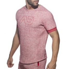 Manches courtes de la marque ADDICTED - T-shirt Mottled Jumper - rouge - Ref : AD1211 C06