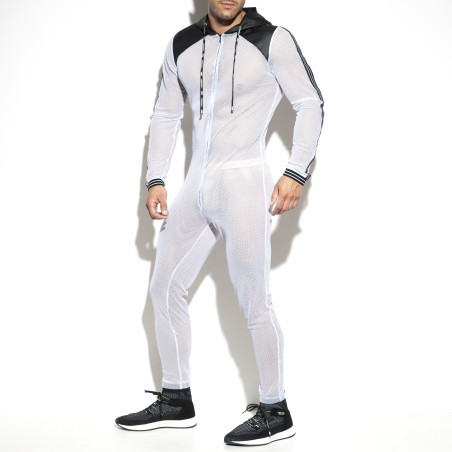 Traje de malla distópica - blanco
