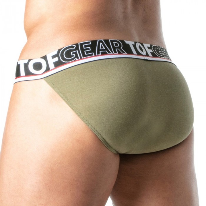 Slip de la marca TOF PARIS - Tanga Champion Tof Paris - Caqui - Ref : TOF299K