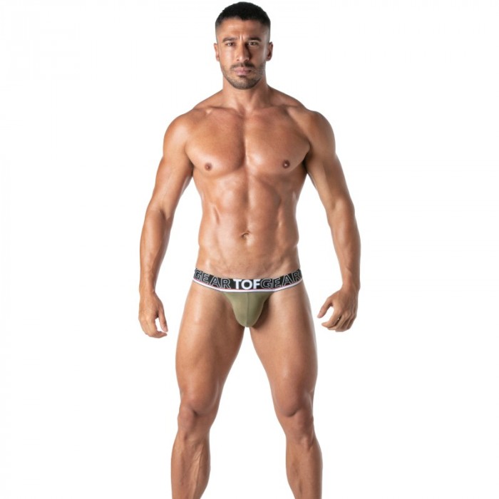 Slip de la marca TOF PARIS - Tanga Champion Tof Paris - Caqui - Ref : TOF299K