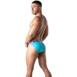 Slip de la marca TOF PARIS - Tanga Champion Tof Paris - Turquesa - Ref : TOF299T