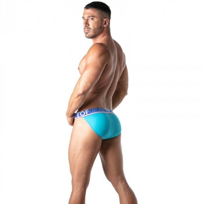 Slip del marchio TOF PARIS - Tanga Champion Tof Paris - Turchese - Ref : TOF299T