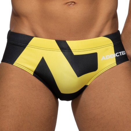 Slip de bain logo extra large - noir