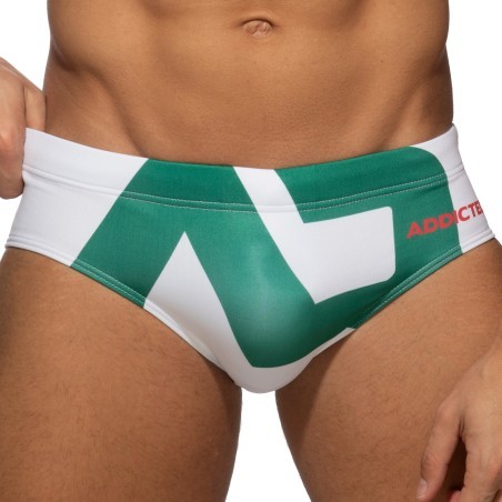 Badehose Logo extra groß - weiß