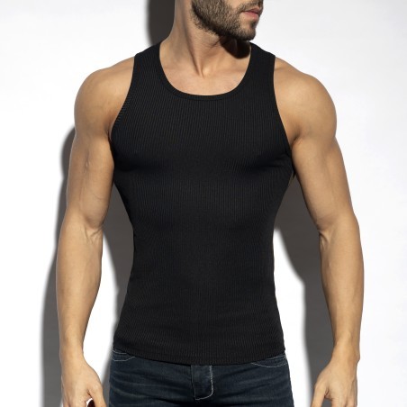Débardeur Recycled Rib bicolor - noir
