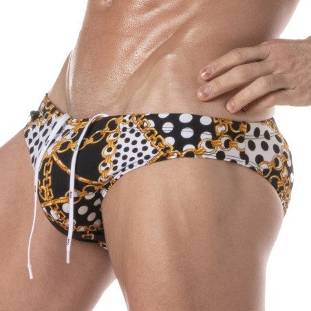 Mini Slip Bagno Tof Paris Barocco - nero