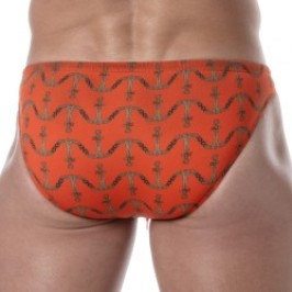 Bath Brief of the brand TOF PARIS - Mini Swim Briefs Tof Paris Print - orange - Ref : TOF384O