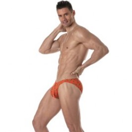 Slip de bain de la marque TOF PARIS - Mini Slip de bain Tof Paris Print - orange - Ref : TOF384O