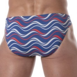 Slip de bain de la marque TOF PARIS - Mini Slip de bain Tof Paris Print - bleu - Ref : TOF384BU