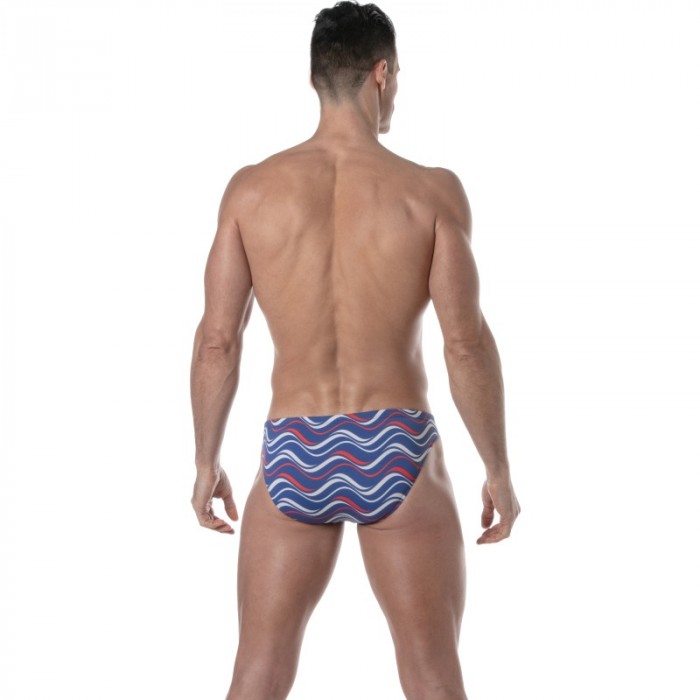 Bath Brief of the brand TOF PARIS - Mini Swim Briefs Tof Paris Print - blue - Ref : TOF384BU