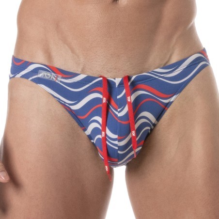 Mini Swim Briefs Tof Paris Print - blue