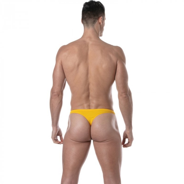 Slip de bain de la marque TOF PARIS - String de bain Tof Paris Plain - jaune - Ref : TOF380J