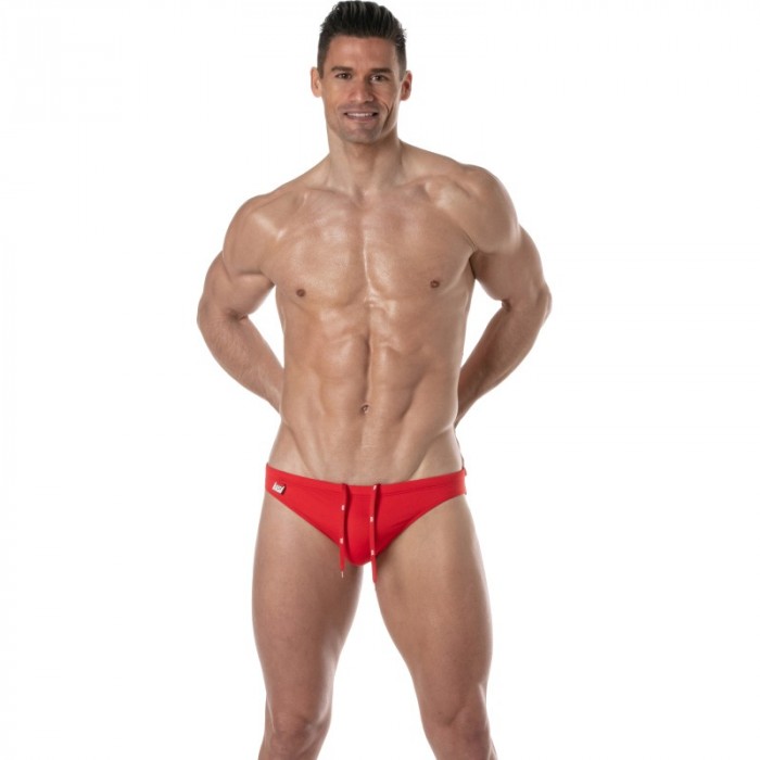 Bath Brief of the brand TOF PARIS - Mini Swim Briefs Tof Paris Plain - red - Ref : TOF379R