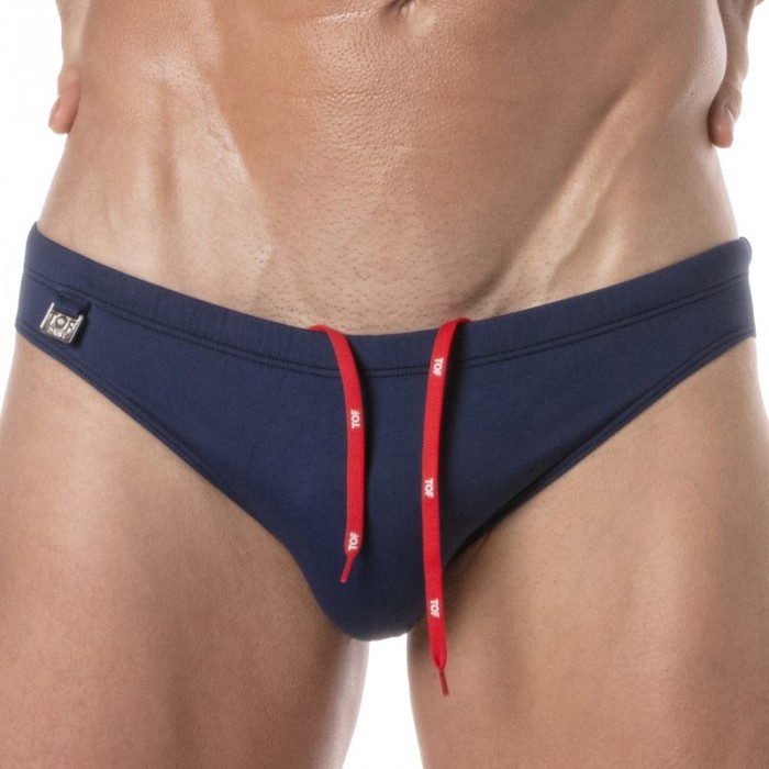 Bath Brief of the brand TOF PARIS - Mini Swim Briefs Tof Paris Plain - navy - Ref : TOF379BU