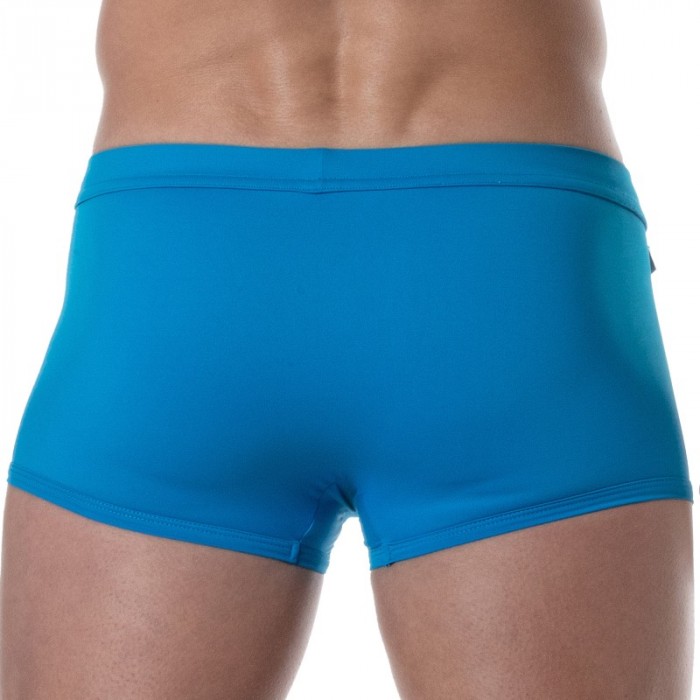 Calzoncillos Boxer, baño Shorty de la marca TOF PARIS - Bóxers de baño Tof Paris Plain - turquesa - Ref : TOF378T