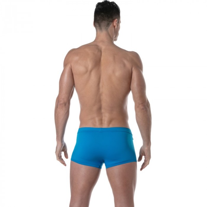 Calzoncillos Boxer, baño Shorty de la marca TOF PARIS - Bóxers de baño Tof Paris Plain - turquesa - Ref : TOF378T