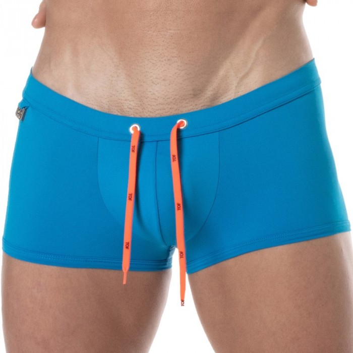 Boxer, shorty de bain de la marque TOF PARIS - Boxer de bain Tof Paris Plain - turquoise - Ref : TOF378T