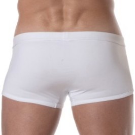 Calzoncillos Boxer, baño Shorty de la marca TOF PARIS - Bóxers de baño Tof Paris Plain - blanco - Ref : TOF378B