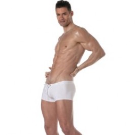 Boxer, shorty de bain de la marque TOF PARIS - Boxer de bain Tof Paris Plain - blanc - Ref : TOF378B