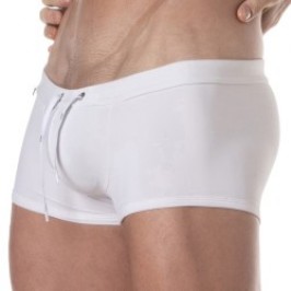 Boxer corti, bagno Shorty del marchio TOF PARIS - Costume da bagno Tof Paris Plain - bianco - Ref : TOF378B