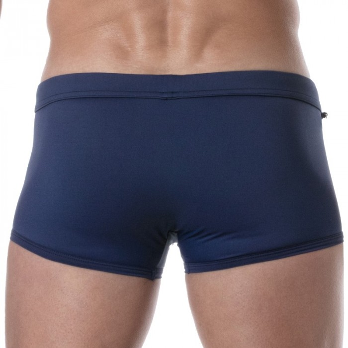 Calzoncillos Boxer, baño Shorty de la marca TOF PARIS - Bóxers de baño Tof Paris Plain - azul marino - Ref : TOF378BU