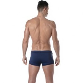 Calzoncillos Boxer, baño Shorty de la marca TOF PARIS - Bóxers de baño Tof Paris Plain - azul marino - Ref : TOF378BU