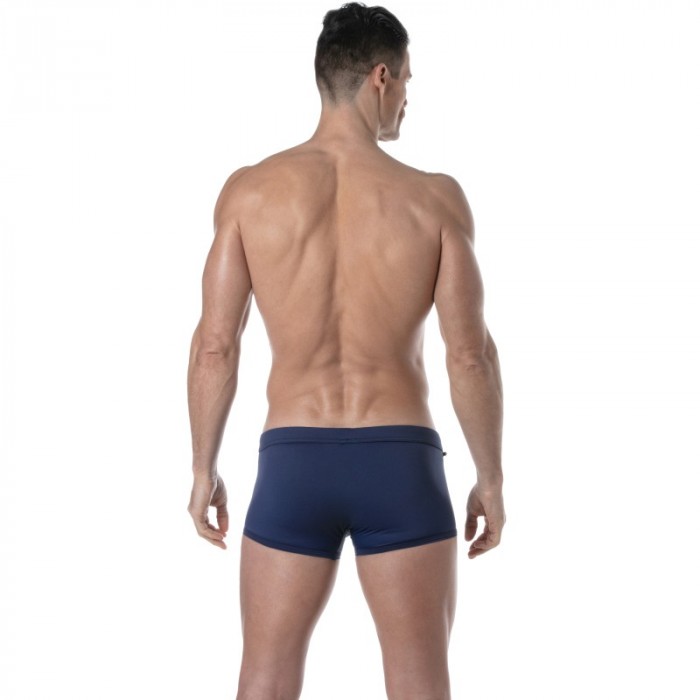 Calzoncillos Boxer, baño Shorty de la marca TOF PARIS - Bóxers de baño Tof Paris Plain - azul marino - Ref : TOF378BU