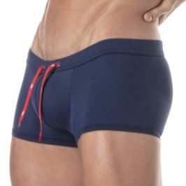 Boxer, shorty de bain de la marque TOF PARIS - Boxer de bain Tof Paris Plain - bleu marine - Ref : TOF378BU