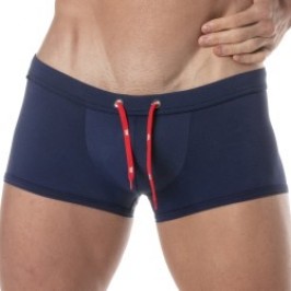 Boxer, shorty de bain de la marque TOF PARIS - Boxer de bain Tof Paris Plain - bleu marine - Ref : TOF378BU