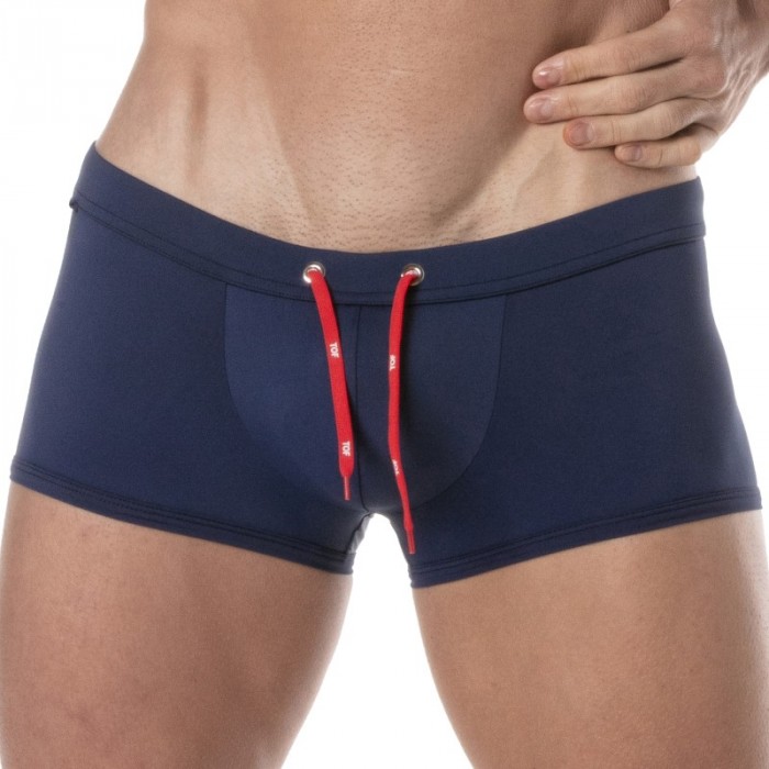 Boxer Shorts, Bad Shorty der Marke TOF PARIS - Tof Paris Plain Badehose - marineblau - Ref : TOF378BU