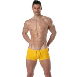 Calzoncillos Boxer, baño Shorty de la marca TOF PARIS - Bóxers de baño Tof Paris Plain - amarillo - Ref : TOF378J