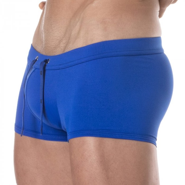 Calzoncillos Boxer, baño Shorty de la marca TOF PARIS - Bóxers de baño Tof Paris Plain - azul real - Ref : TOF378BUR