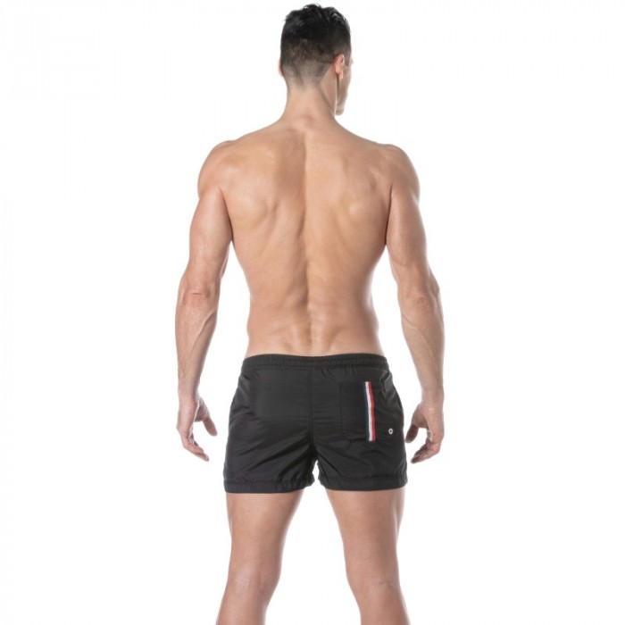 Badehosen der Marke TOF PARIS - Tof Paris Badeshorts mit dreifarbigem Streifen - schwarz - Ref : TOF377N