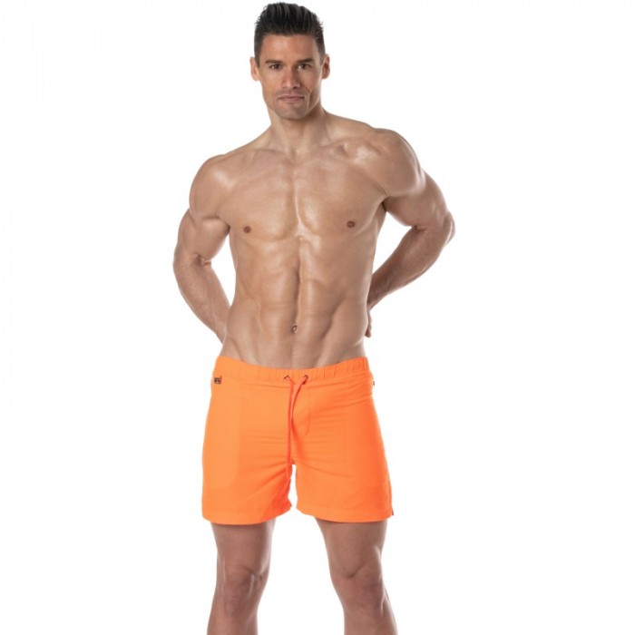 Short de bain de la marque TOF PARIS - Short de bain long Tof Paris Neon - orange - Ref : TOF383O