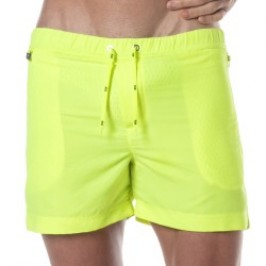 Short de bain de la marque TOF PARIS - Short de bain long Tof Paris Neon - jaune - Ref : TOF383J