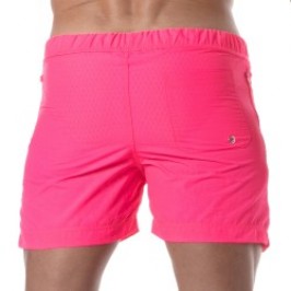 Shorts de baño de la marca TOF PARIS - Shorts de baño largo Tof Paris Neon - rosa - Ref : TOF383P