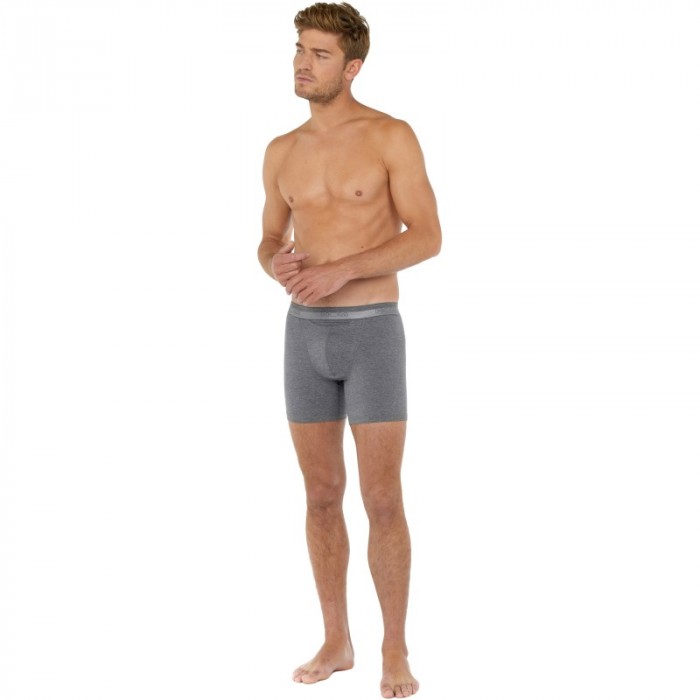 Pantaloncini boxer, Shorty del marchio HOM - Boxer HO1 lungo Classico - grigio - Ref : 359519 00ZU