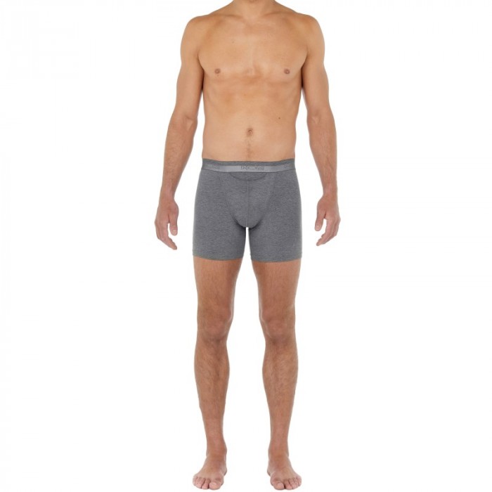 Boxershorts, Shorty der Marke HOM - BOXER HO1 long Classic - grau - Ref : 359519 00ZU