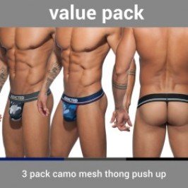 Push-up Mesh Camo Thong -...