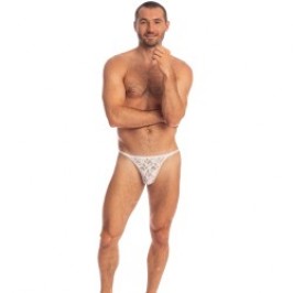 String de la marque L HOMME INVISIBLE - White Lotus - String Striptease - Ref : MY83 LOT 002