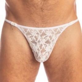 String de la marque L HOMME INVISIBLE - White Lotus - String Striptease - Ref : MY83 LOT 002