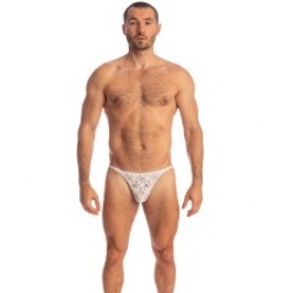 String de la marque L HOMME INVISIBLE - White Lotus - String Striptease - Ref : MY83 LOT 002