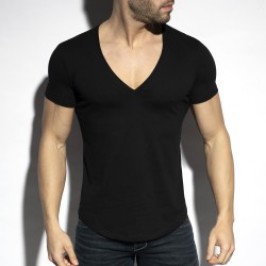 Deep T-Shirt V-Neck - black