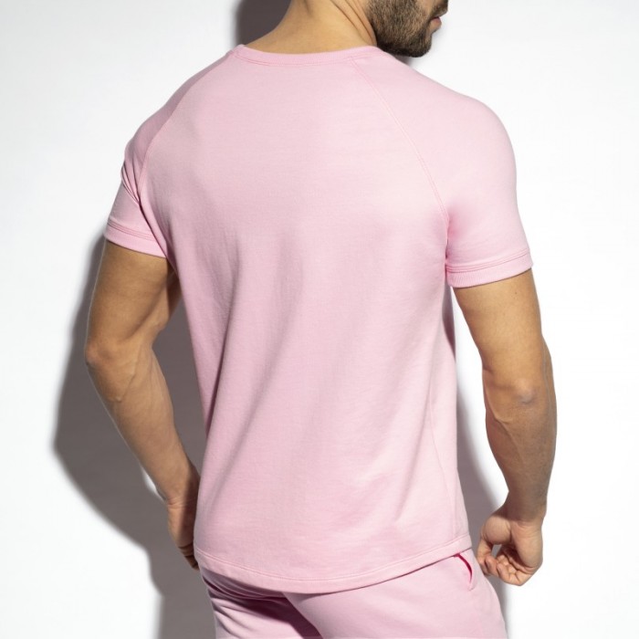 Mangas cortas de la marca ES COLLECTION - T-shirt Sport Relief - rose - Ref : SP292 C05