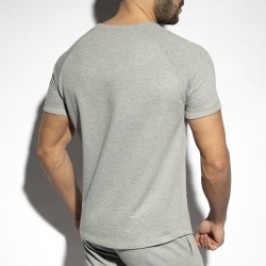 Manches courtes de la marque ES COLLECTION - T-shirt Sport Relief - gris - Ref : SP292 C11