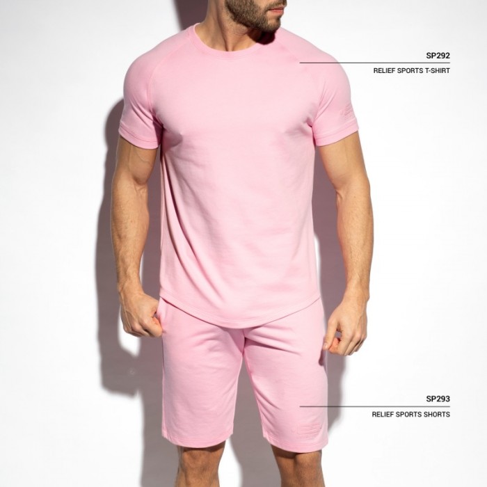 Short de la marque ES COLLECTION - Short Sport Relief - rose - Ref : SP293 C05