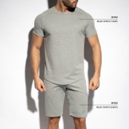 Short de la marque ES COLLECTION - Short Sport Relief - gris - Ref : SP293 C11